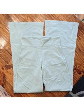 Betabrand Baby Blue Flare Pants Size Small long